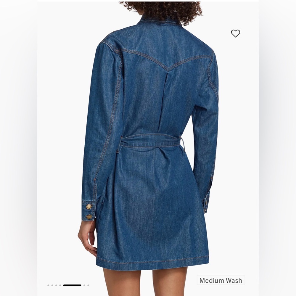 Ramy Brook Starling Belted Jean Dress Size M NWT - Picture 3 of 5
